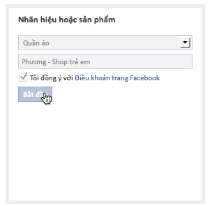 Đặt tên cho fanpage