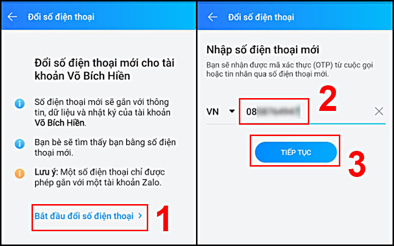Đổi Số Điện Thoại Khác